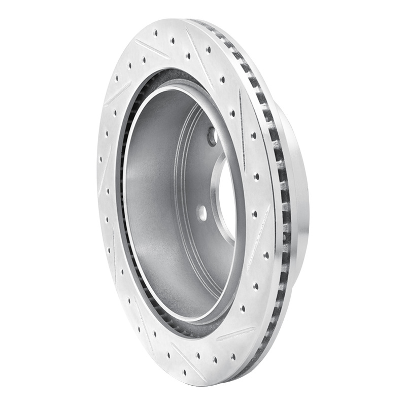 Ford E-150 Brake Rotor (1) - Rear Left - R1 Concepts - Drilled & Slotted - Silver - `04-`06